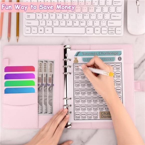 100 Envelopes Money Saving Challenge Binder to Save $5,050, 500, 10,000 - Picture 6 of 7